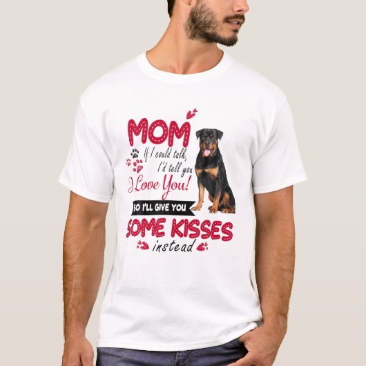 ロットワイラー大好きママ 犬好きな母 母の日 Tシャツ (正面)