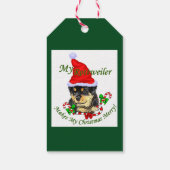 ロットワイラー子犬のクリスマスプレゼント ギフトタグ (裏面)