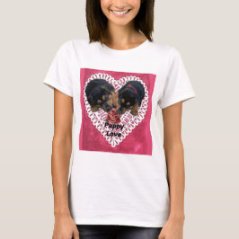 ロットワイラー子犬の愛バレンタイン Tシャツ