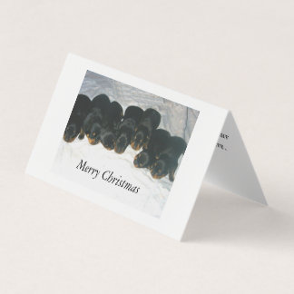 ロットワイラー子犬クリスマスカード