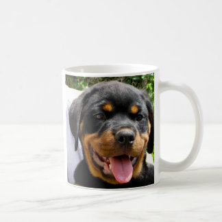 ロットワイラー子犬顔犬かわいい コーヒーマグカップ