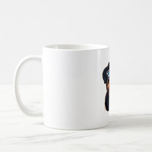 ロットワイラー子犬 コーヒーマグカップ (左)
