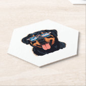 ロットワイラー子犬 ペーパーコースター (アングル)