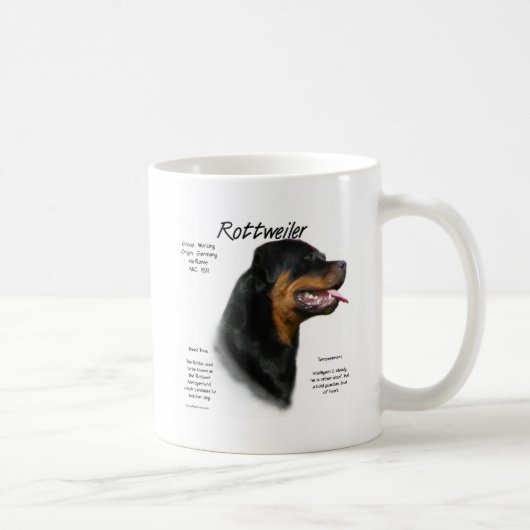 ロットワイラー履歴デザイン コーヒーマグカップ (右)