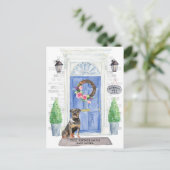 ロットワイラー引っ越し案内はがき ポストカード (スタンド正面)