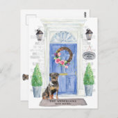 ロットワイラー引っ越し案内はがき ポストカード (正面/裏面)