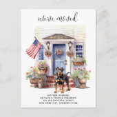 ロットワイラー愛国パーソナライズされた愛犬の移動 案内ポストカード (正面)