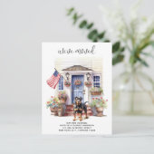 ロットワイラー愛国パーソナライズされた愛犬の移動 案内ポストカード (スタンド正面)