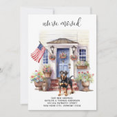 ロットワイラー愛国パーソナライズされた愛犬の移動 案内状 (正面)