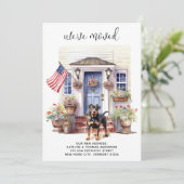 ロットワイラー愛国パーソナライズされた愛犬の移動 案内状 (スタンド正面)