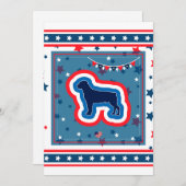 ロットワイラー愛国赤白と青7月4日 シーズンカード (正面/裏面)