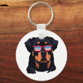ロットワイラー愛好家の贈り物 キーホルダー (正面)