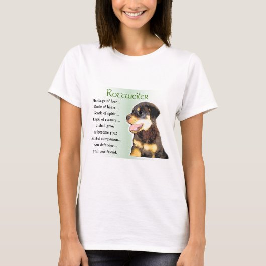 ロットワイラー愛好家の贈り物 Tシャツ (正面)