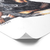 ロットワイラー敷設犬アートプリント ポスター (角)