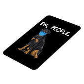 ロットワイラー新しい人々の犬を着用顔マスク マグネット (左側)