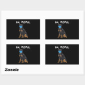 ロットワイラー新しい人々の犬を着用顔マスク 長方形シール (シート)
