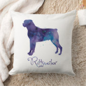 ロットワイラー水彩 クッション (ブランケット)