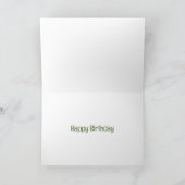 ロットワイラー犬とひまわりのお誕生日おめでとう カード (内部)