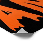 ロットワイラー犬とハロウィンを愛する女の子 ポスター (角)