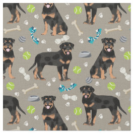 ロットワイラー犬と犬のおもちゃトープ ファブリック