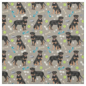 ロットワイラー犬と犬のおもちゃトープ ファブリック (見本)