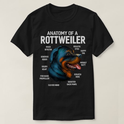 ロットワイラー犬のおもしろい贈り物 Tシャツ (デザイン正面)