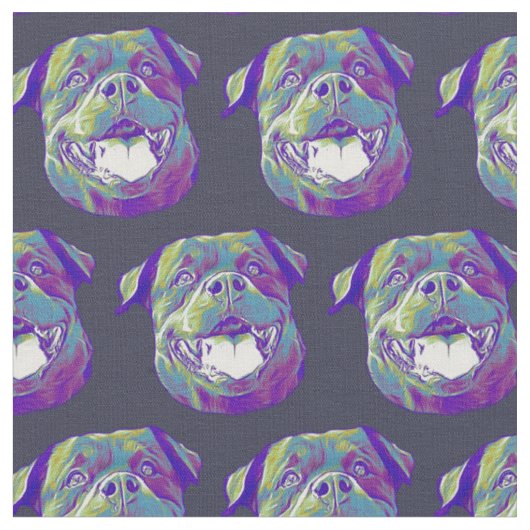 ロットワイラー犬のカスタムの生地 ファブリック (クローズアップ)