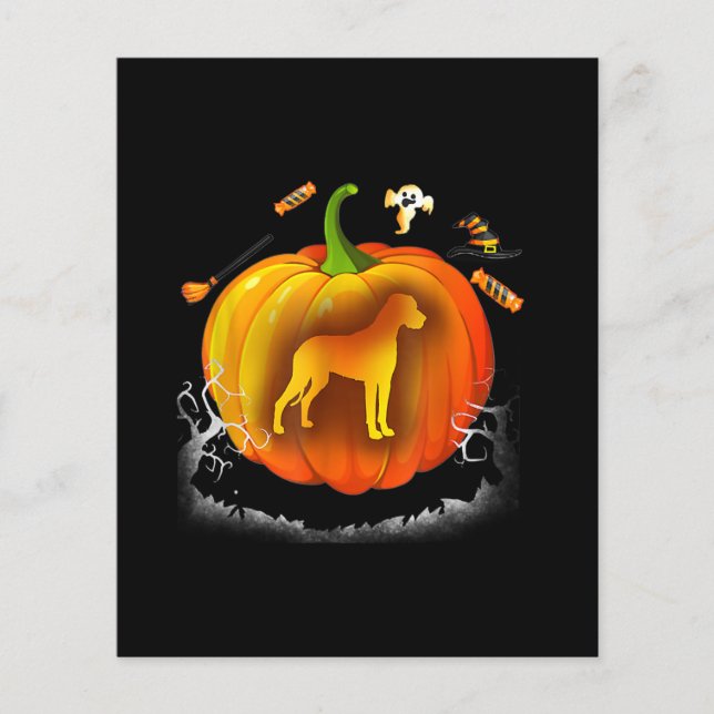 ロットワイラー犬のカボチャの衣装ハロウィーン (正面)