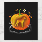 ロットワイラー犬のカボチャの衣装ハロウィーン ワインラベル (シングルラベル)