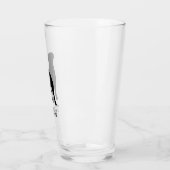 ロットワイラー犬のシルエットパーソナライズなRottie タンブラーグラス (左)