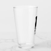 ロットワイラー犬のシルエットパーソナライズなRottie タンブラーグラス (右)