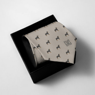 ロットワイラー犬のパタモノグラムのーン ネクタイ