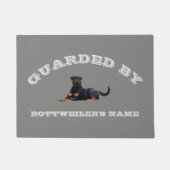 ロットワイラー犬の品種家の保護名前をカスタムする ドアマット (正面)