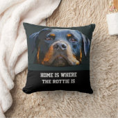 ロットワイラー犬の引用文の家はRottieがあるところです クッション (ブランケット)