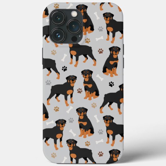 ロットワイラー犬の骨と前足のケースメイトiPhone CAS Case-Mate iPhoneケース (裏面)