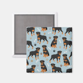 ロットワイラー犬の骨と手 マグネット (正面/裏面)