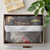 ロットワイラー犬は消防士として繁殖 –  薄葉紙 (ギフト)