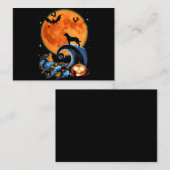 ロットワイラー犬カボチャハロウィン衣装プレゼント 名刺 (正面/裏面)