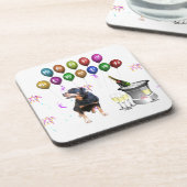 ロットワイラー犬ハッピーニューイヤー コースター (左側)