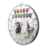 ロットワイラー犬ハッピーニューイヤー ダーツボード (正面右)