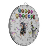 ロットワイラー犬ハッピーニューイヤー ダーツボード (正面左)