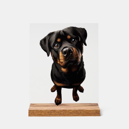 ロットワイラー犬 アクリルサイン (正面)