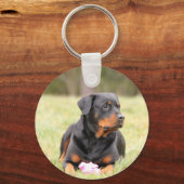 ロットワイラー犬 キーホルダー (正面)