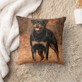 ロットワイラー犬 クッション (ブランケット)