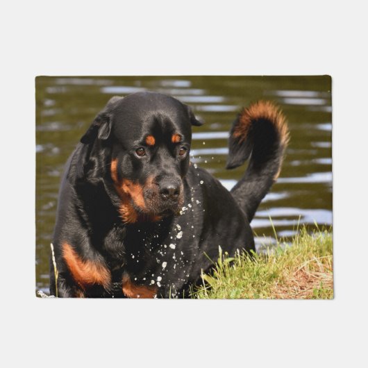 ロットワイラー犬 ドアマット (正面)