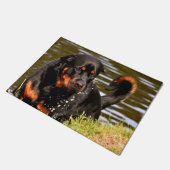 ロットワイラー犬 ドアマット (アングル)