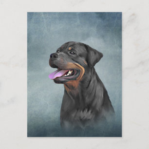 ロットワイラー犬 ポストカード