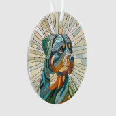 ロットワイラー犬 – モザイクアート オーナメント (正面)