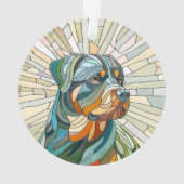ロットワイラー犬 – モザイクアート オーナメント (裏面)