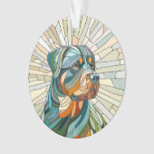 ロットワイラー犬 – モザイクアート オーナメント (正面)